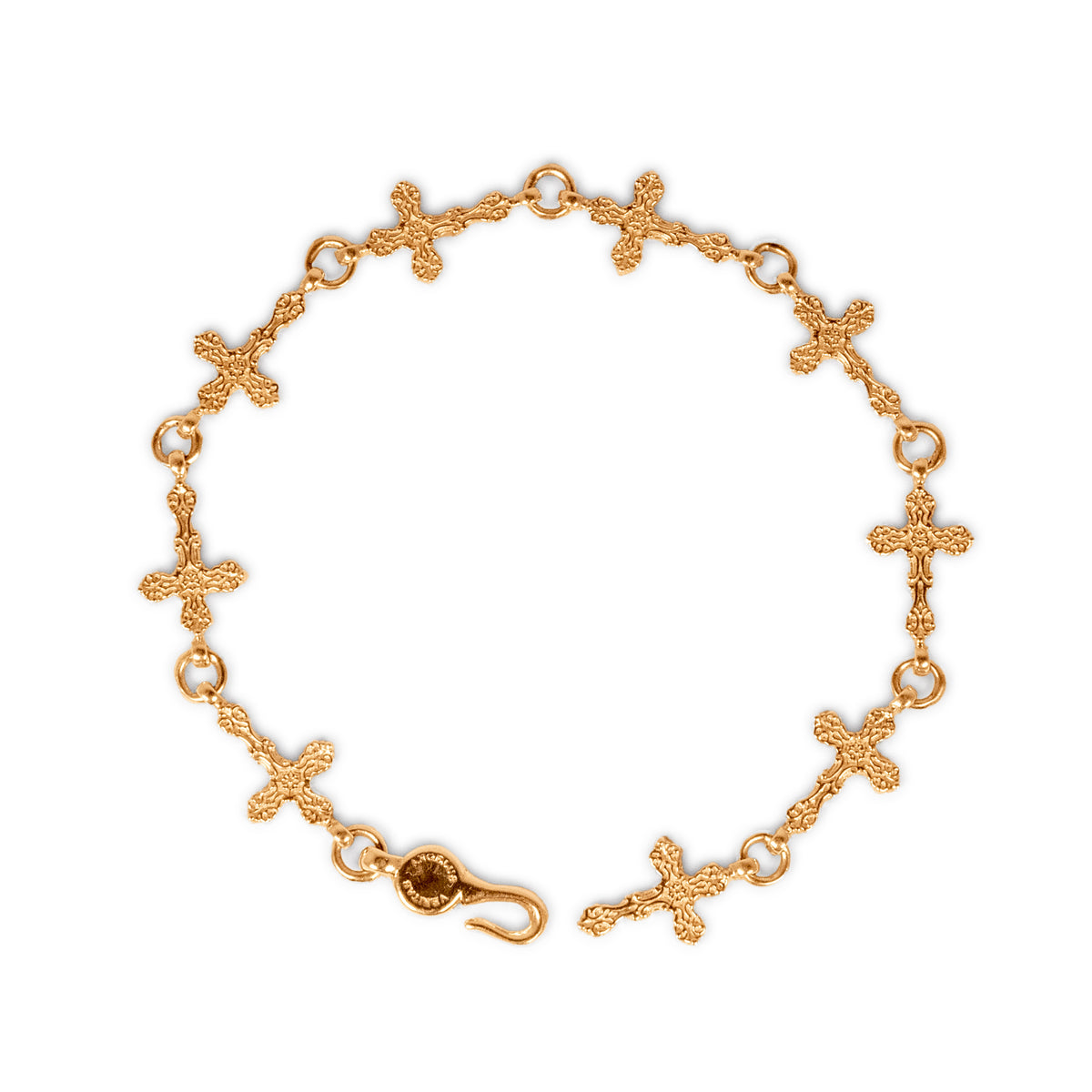 Baroque Multi-Cross Bracelet - 18K.