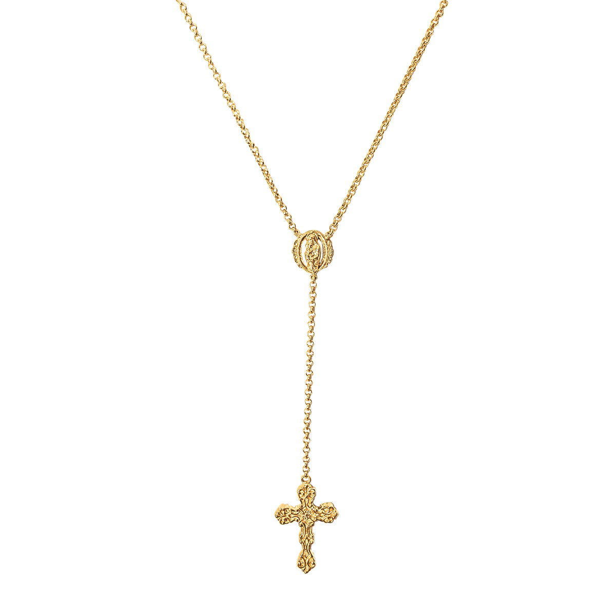 Baby Rosa Drop Necklace - 18K.