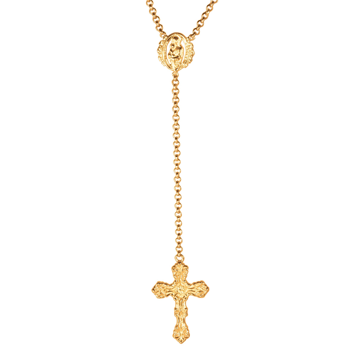 Baby Rosa Drop Necklace - 18K.